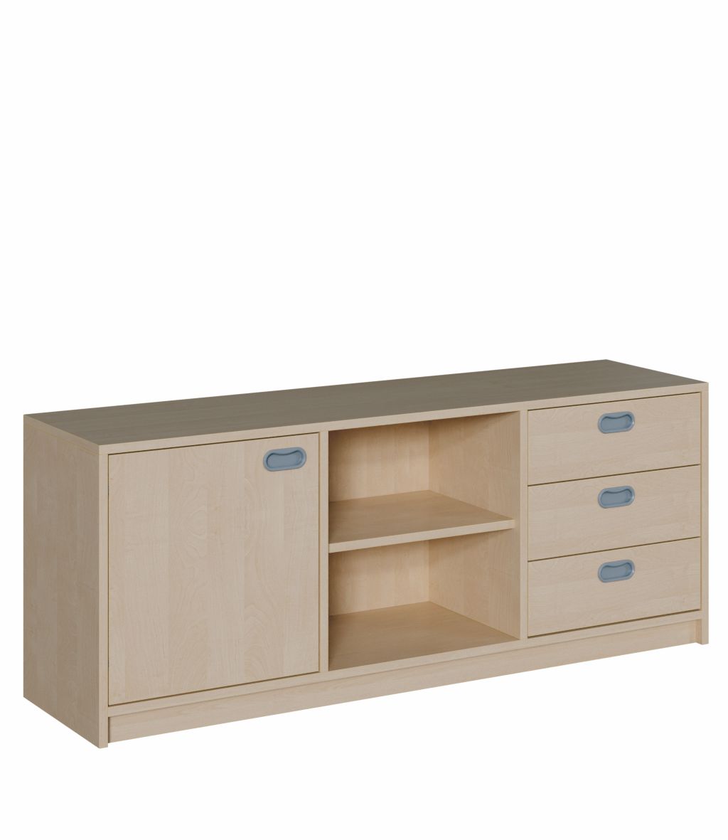 K Raumteilerschrank 60 cm, Schübe re./li./Regal/Tür